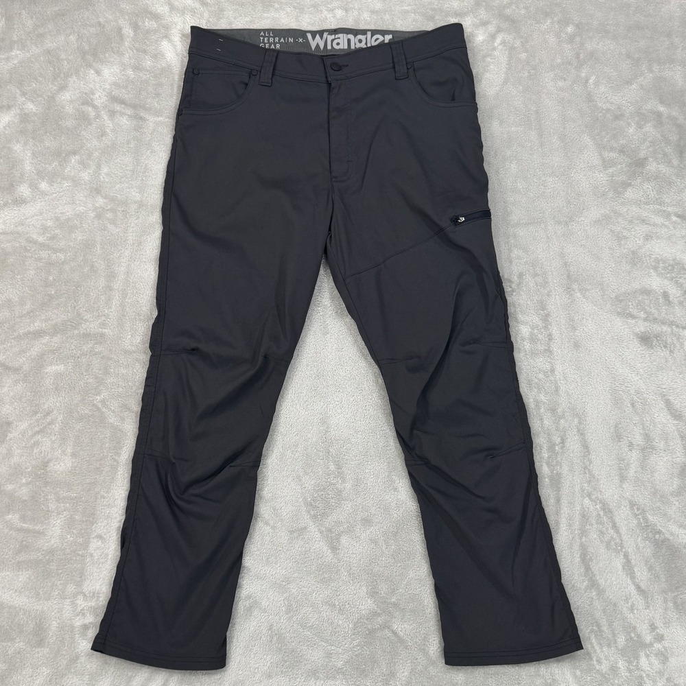 Wrangler Pants Mens 38x30‎ ATG Black All Terrain Gear Articulated Knees Hiking